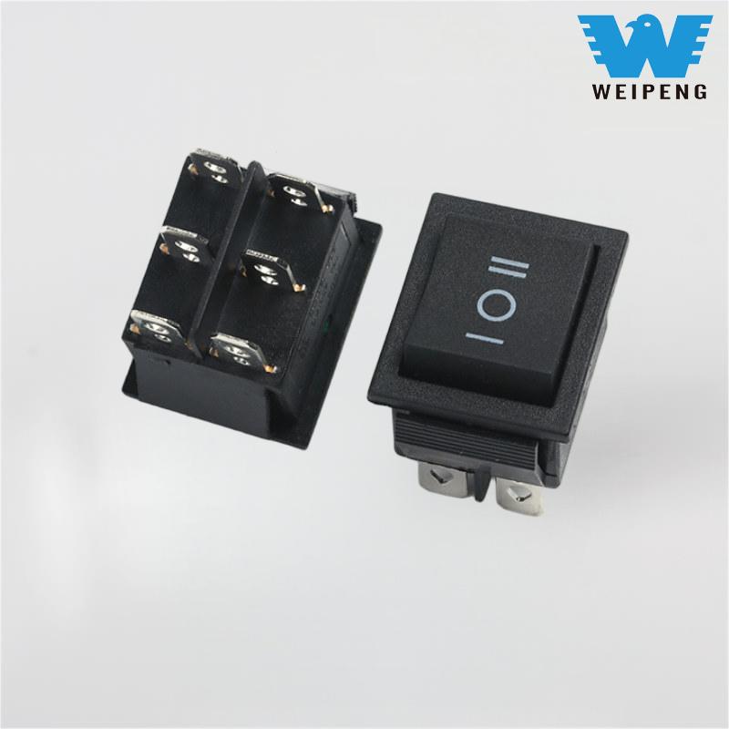KCD4 Μαύρος Rocker Switch 31*25mm 16A 250V