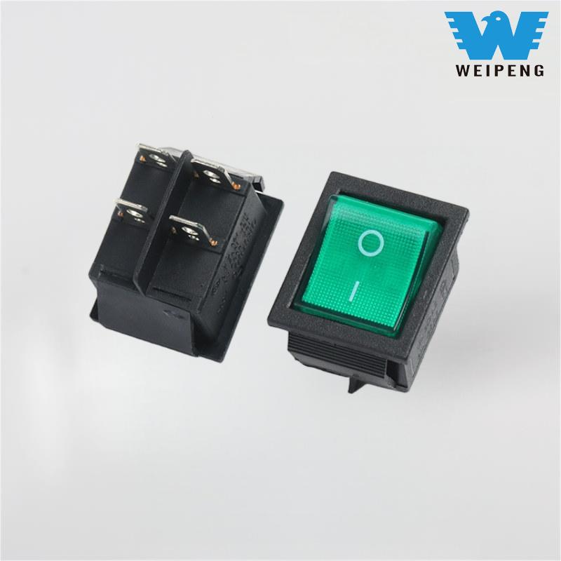Kcd4 Rocker Switch 2 θέσεων τεσσάρων ακίδων με φως