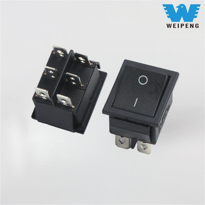 Kcd4 Διακόπτης νερού 2-Gear 6-pin 16A διακόπτης κουμπιού τροφοδοσίας