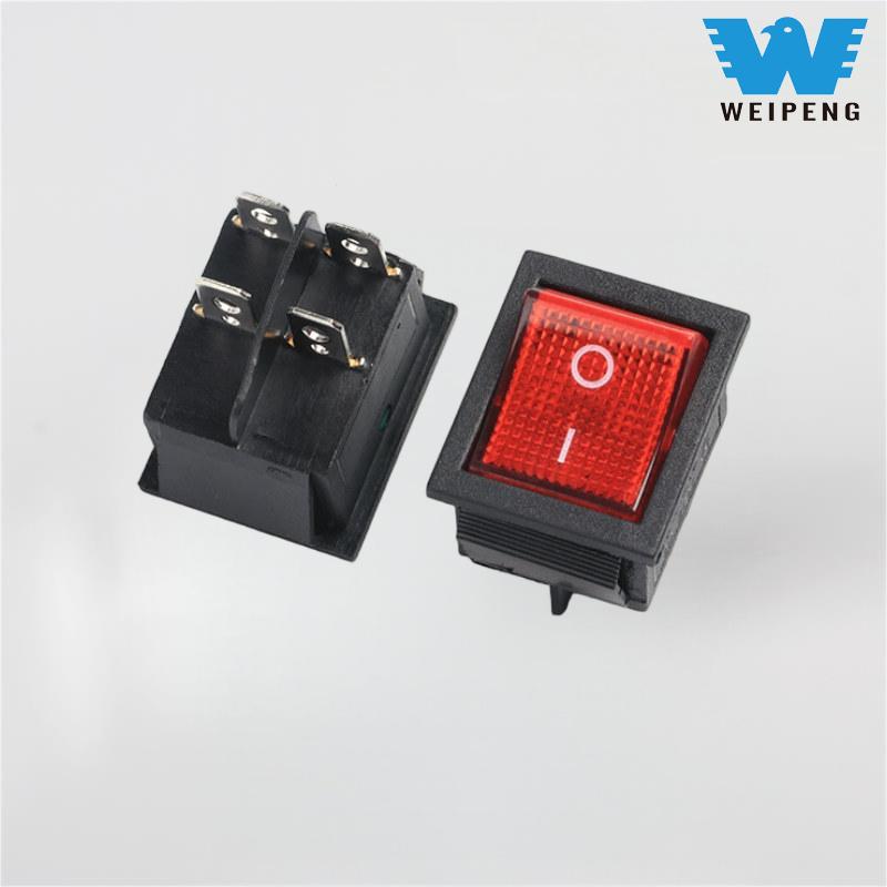 Rocker Switch Kcd4-201 τεσσάρων ακίδων έξι ακίδων δύο θέσεων