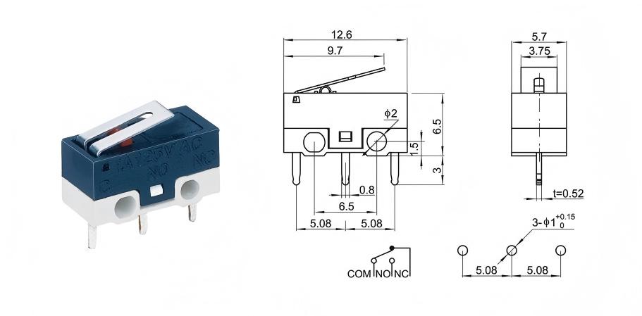 Έξυπνη κλειδαριά πόρτας Διακόπτης ποντικιού